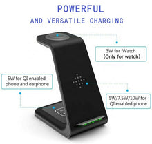 Load image into Gallery viewer, Fast E3 wireless Charger Dock 3 in 1 Stand for iPhone and Android Devices