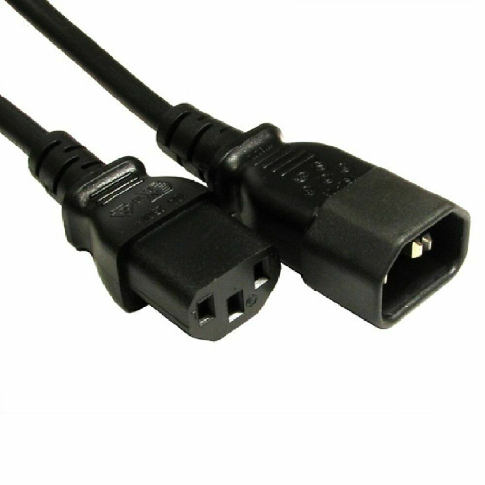 Lot 10x 1.5M Power Extension Cable IEC Kettle Male to Female UPS Lead C13 - C14 Black