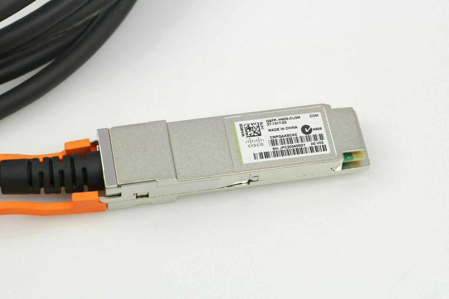 Cisco QSFP-H40G-CU3M 37-1317-03 DAC Direct Attach Cable 40Gb 3m 3 Meter Network