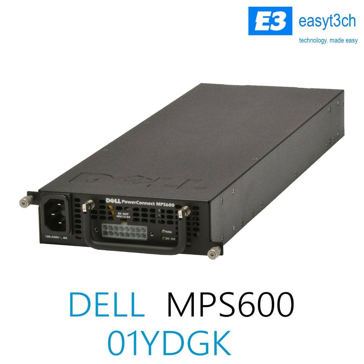 Dell PowerConnect MPS600 External Redundant Power Supply PSU 01YDGK 1YDGK