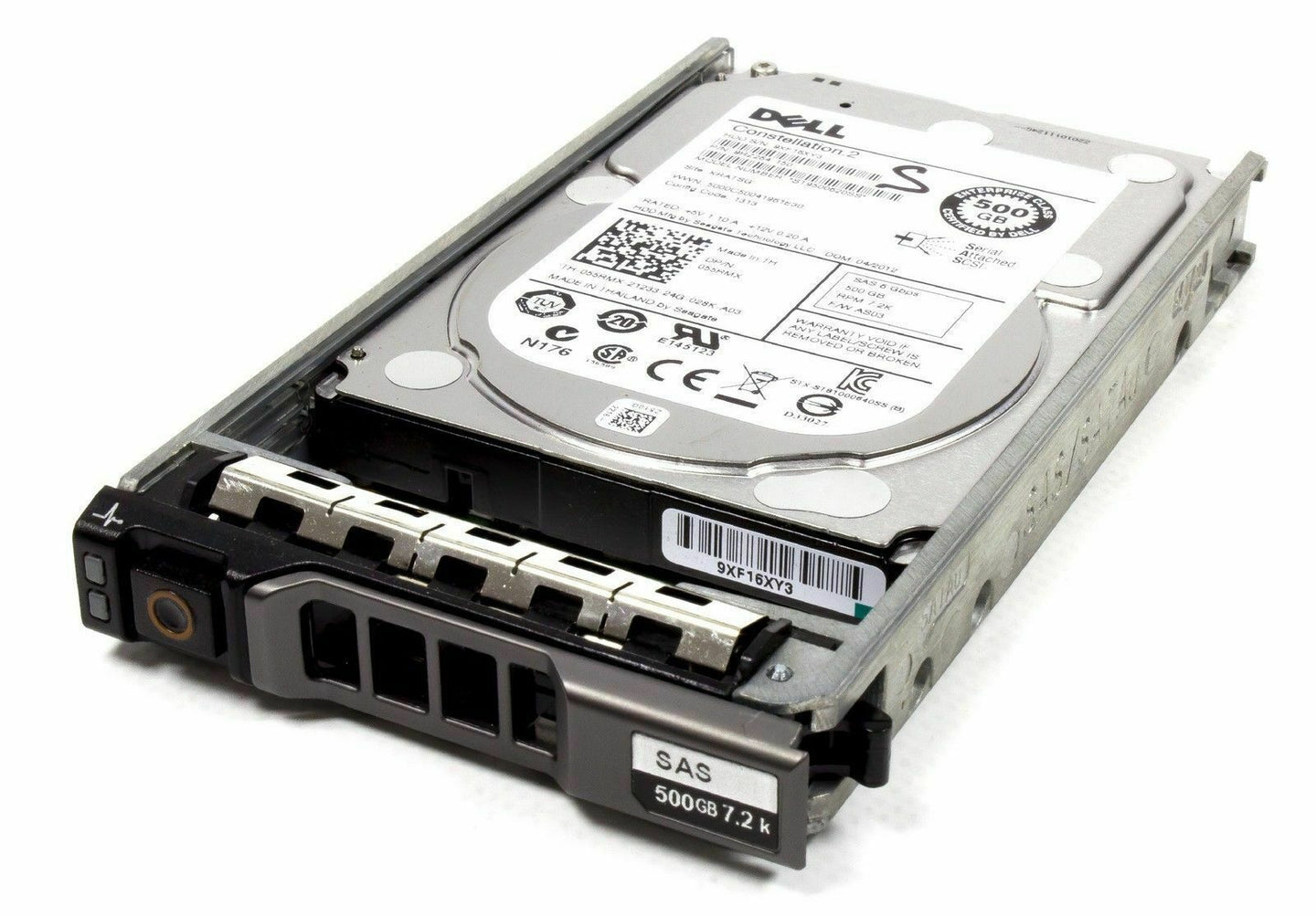 Dell 500GB 7.2K 6Gb SAS 2.5'' Hard Drive Server - 055RMX 55RMX With Caddy Disk