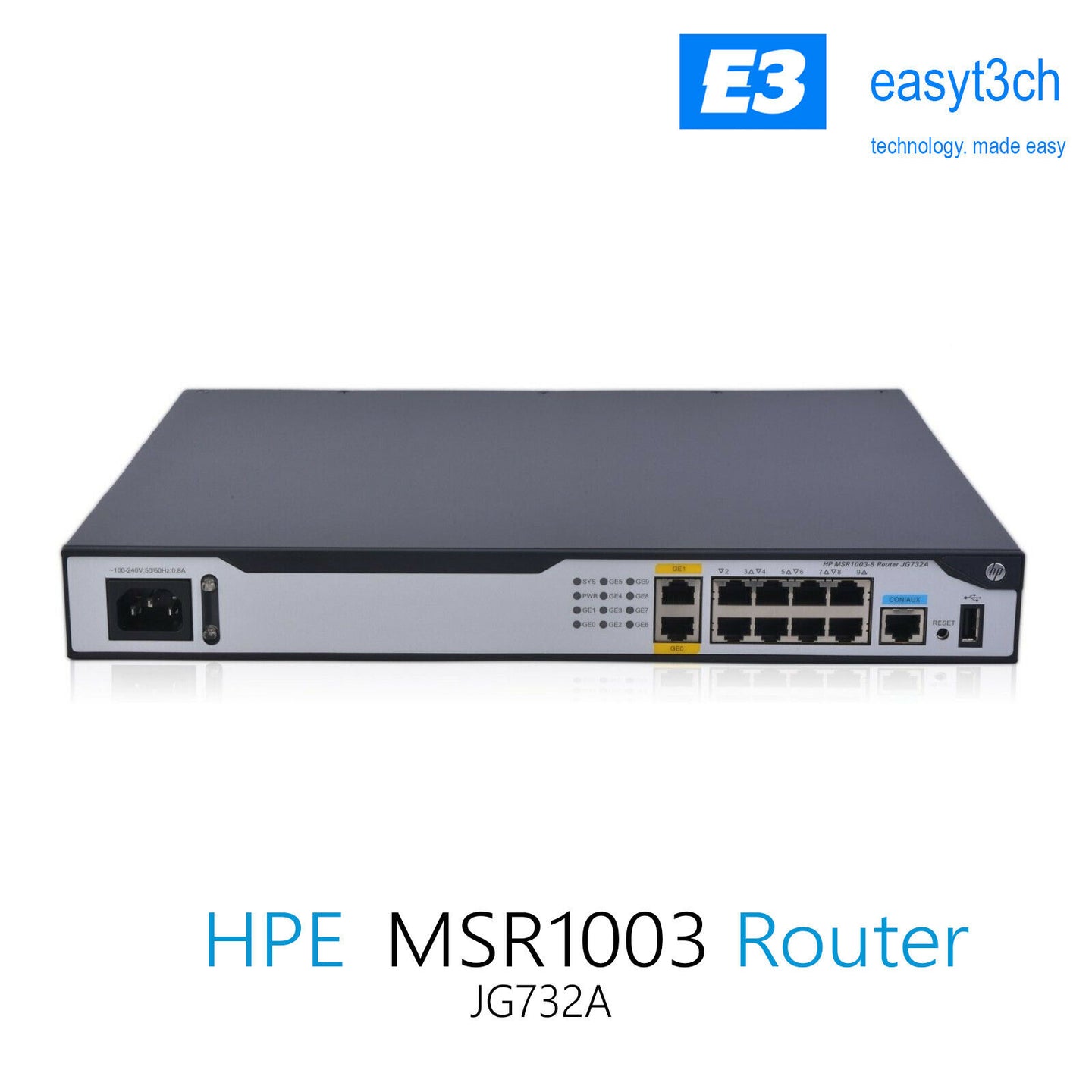 HP MSR1003-8 AC Router JG732A-61002 Network Switch JG732A