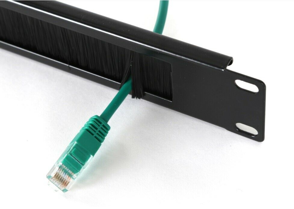 Cable Management Brush Tidy Bar 1U 19” Network Rack! Thick – Easyt3ch